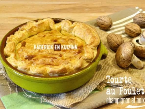 Tourte poulet champignon et noix de Jamie Oliver