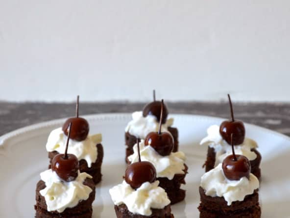 Mini bouchées au chocolat façon Forêt Noire