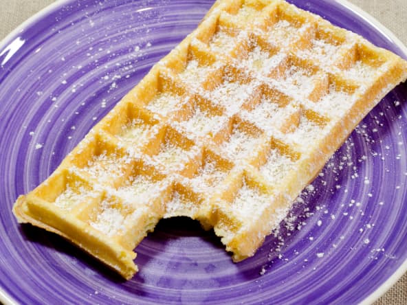 Gaufres de Bruxelles. légères et peu sucrées