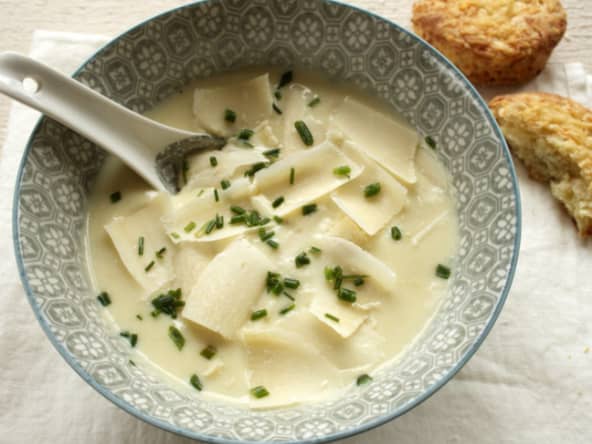 Velouté de topinambours et parmesan
