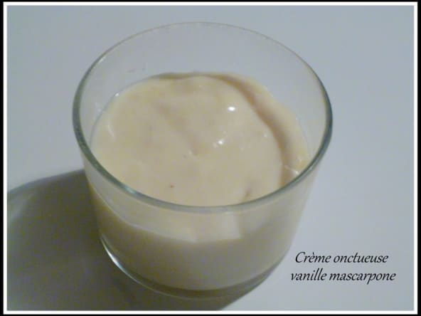 Crème oncteuse vanille mascarpone