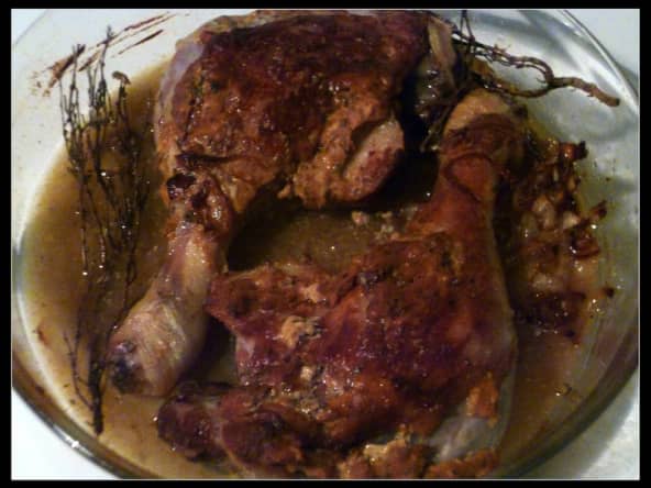cuisses de canard à la moutarde et au thym