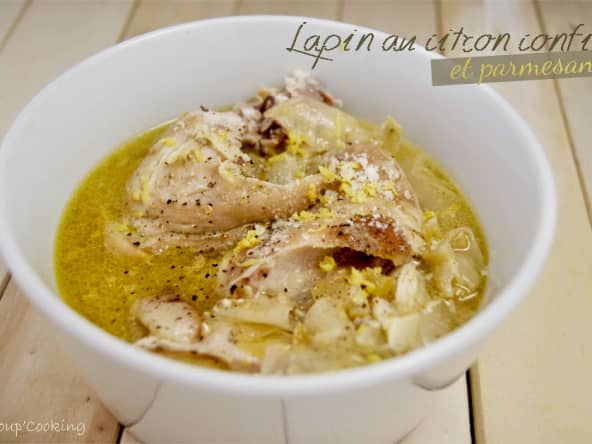 La recette du lapin au citron confit et parmesan