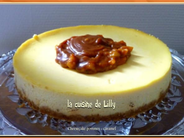 Cheesecake aux pommes et caramel au beurre salé