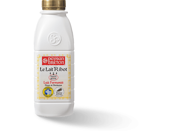 Bouteille de lait ribot de la marque Paysan Breton