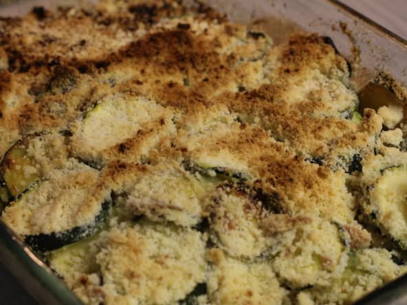 Crumble saumon courgettes