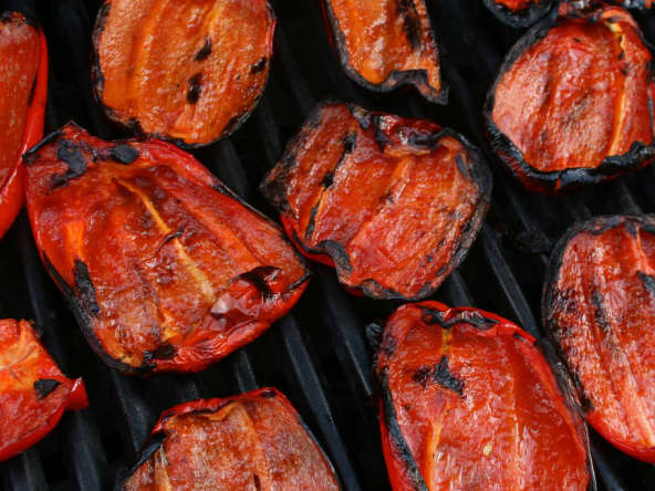 Poivrons rouges grillés