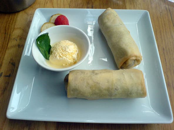 Nems banane chocolat