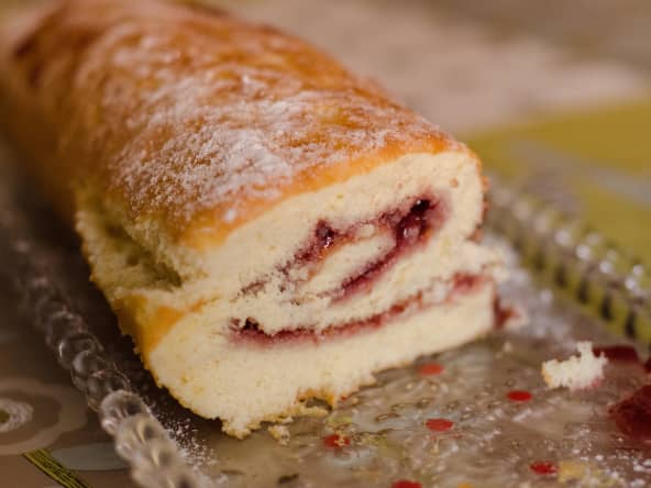 Biscuit roulé à la fraise