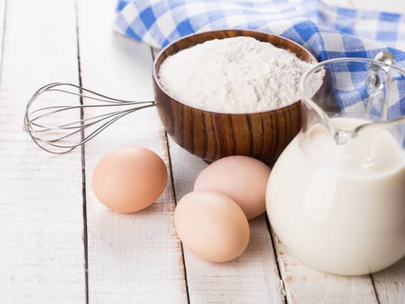 Ingrédients pour la pâte à crêpes