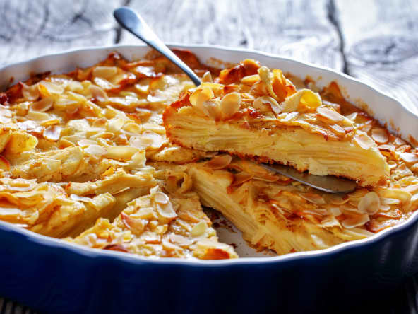Une part de gâteau invisible aux pommes