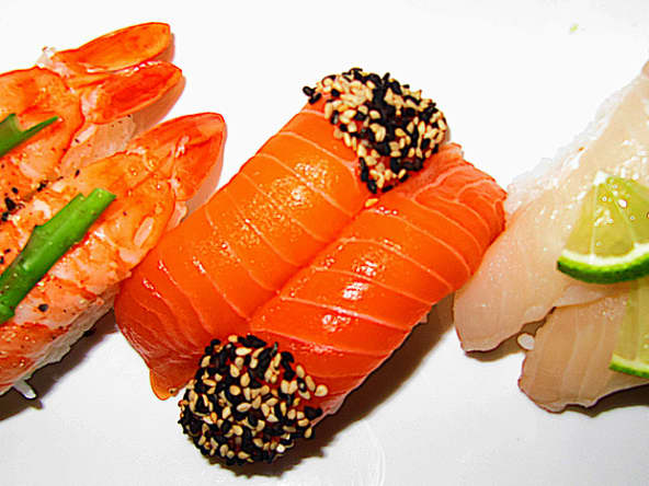 Saumon graines sésame noir et blanc