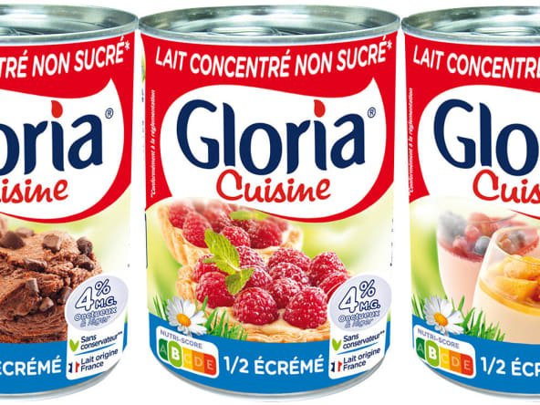 Lait concentré non sucré 1/2 écrémé pour la cuisine et la pâtisserie