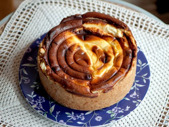 Tarte au fromage blanc bien cuite