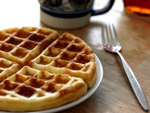 Gaufres dans une assiette