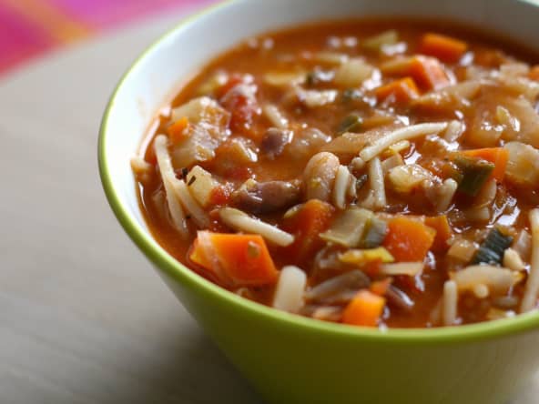 Soupe de minestrone de légumes