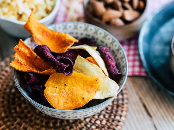 Bol de chips de légumes
