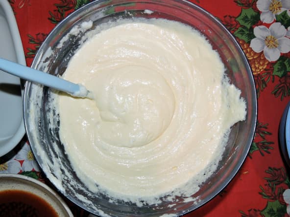 Saladier de crème mascarpone