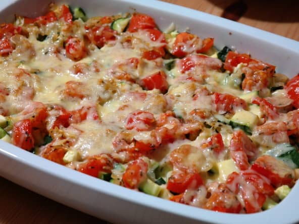 Gratin de courgettes et tomates