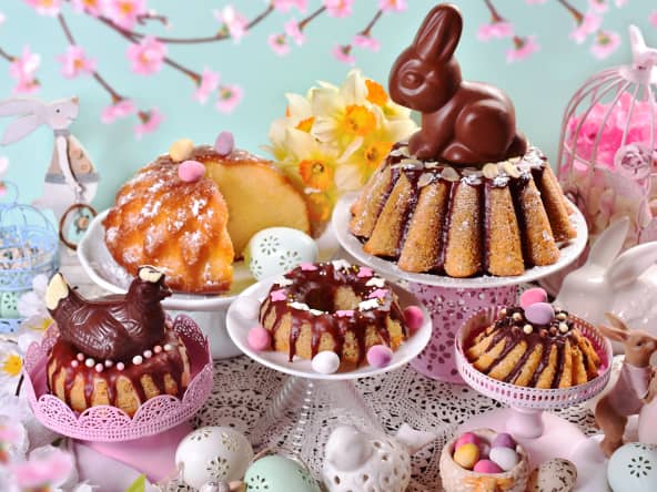 Différents desserts de Pâques