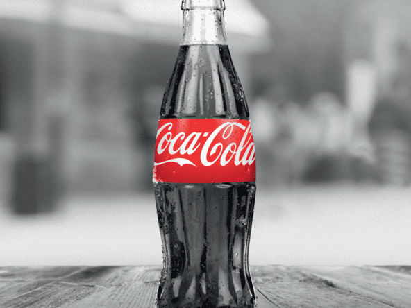 Une bouteille en verre de Coca-Cola