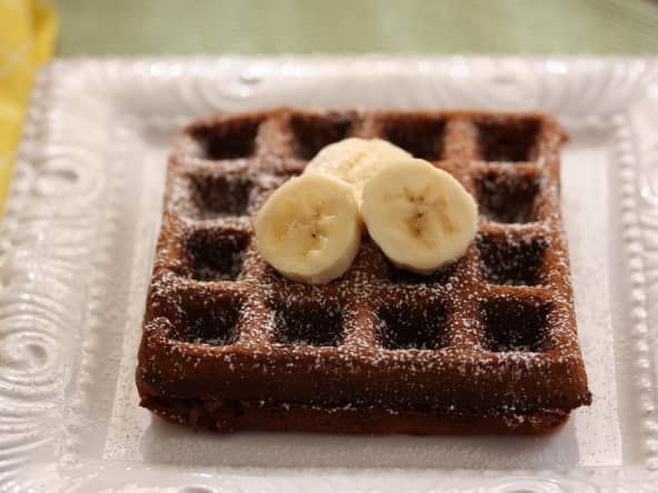 Gaufres brownie chocolat banane