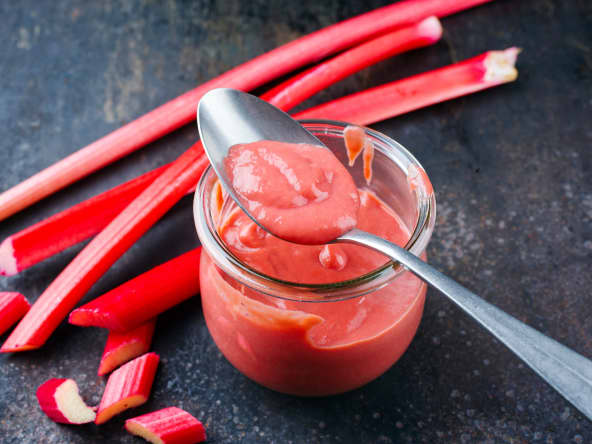 Ramequin de rhubarbe curd et bâtons