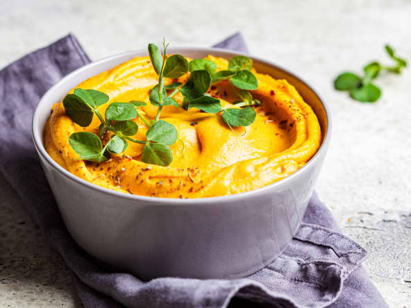 Mousseline de patates douces.