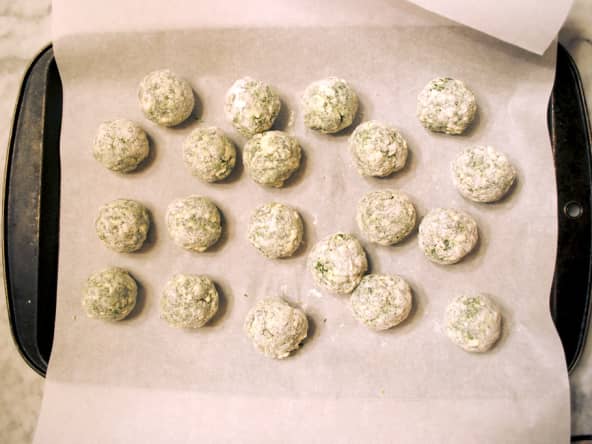 Gnudi sur une plaque à four