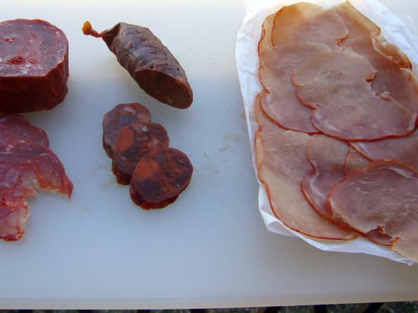 Charcuterie espagnole, lomo et chorizo