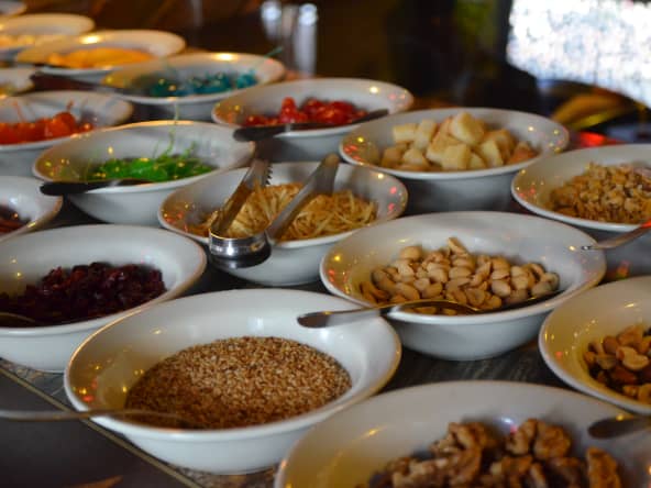 Buffet de plats colombiens