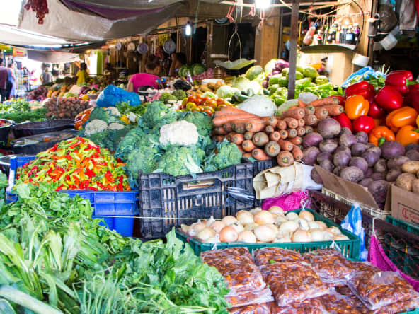 Marché alimentaire en République Dominicaine