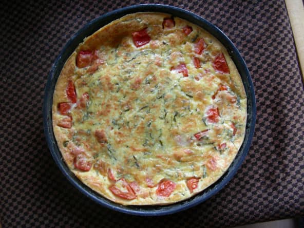 Clafoutis tomate emmental basilic