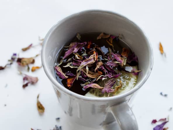 Infusion de fleurs séchées