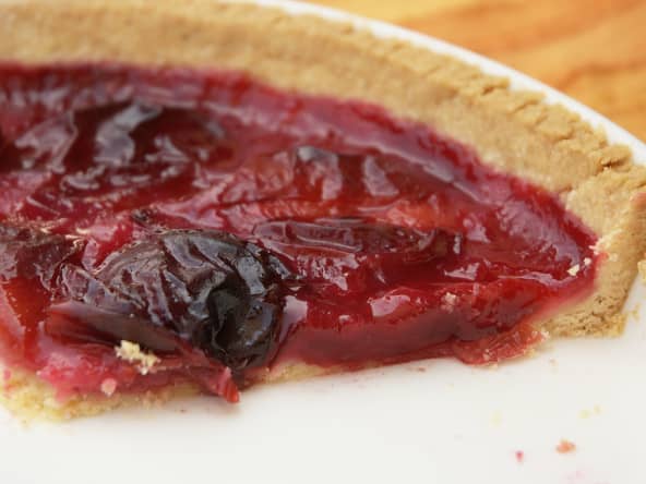 Part de tarte aux prunes