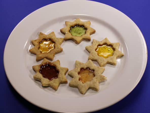 Assiette de biscuits vitraux