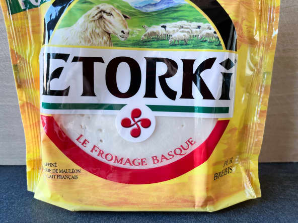 Etorki emballé sur au rayon frais