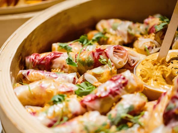 Nems végétariens colorés