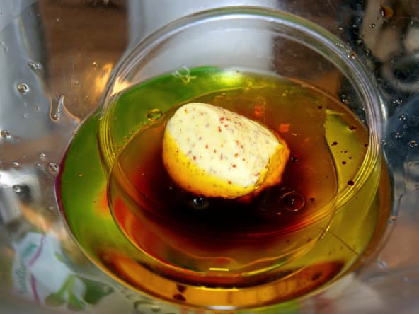Vinaigrette avec vinaigre balsamique.