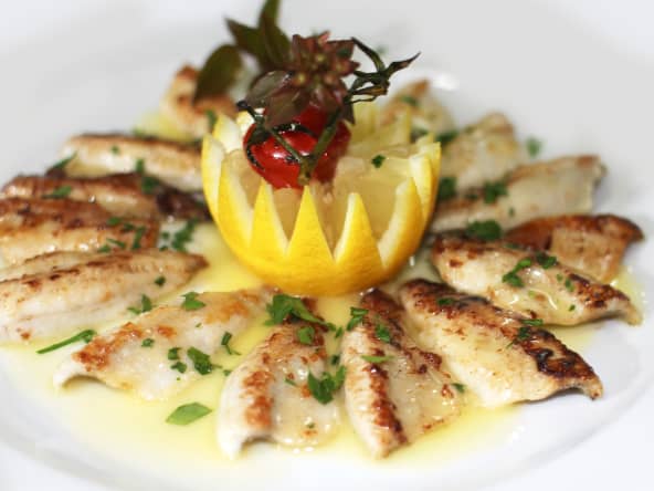 Assiettes de filets de perches