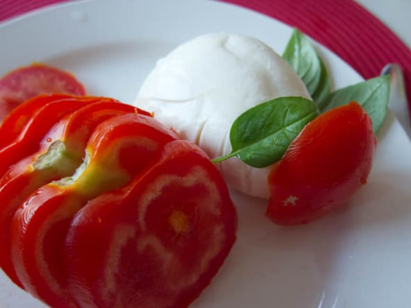 Tomates, Mozzarella et Basilic