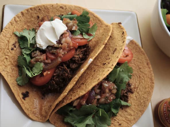 Tacos au bœuf râpé