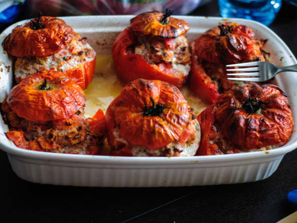 Plat de 6 tomates farcies