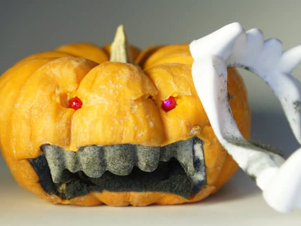 Citrouille zombie pour halloween