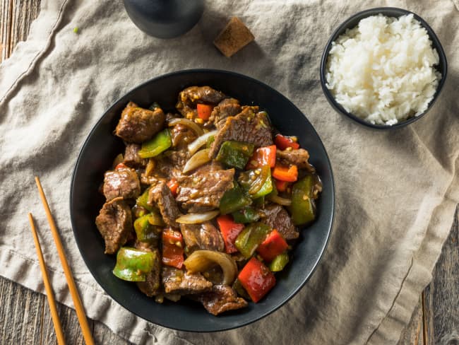 Sauté de boeuf au poivrons