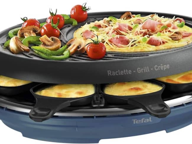 Raclette Colormania plaque gril bleu acier