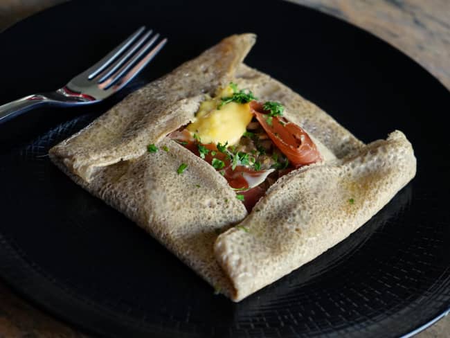 Crêpe bretonne jambon, oeuf,