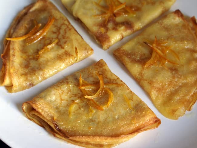 4 magnifiques crêpes Suzette