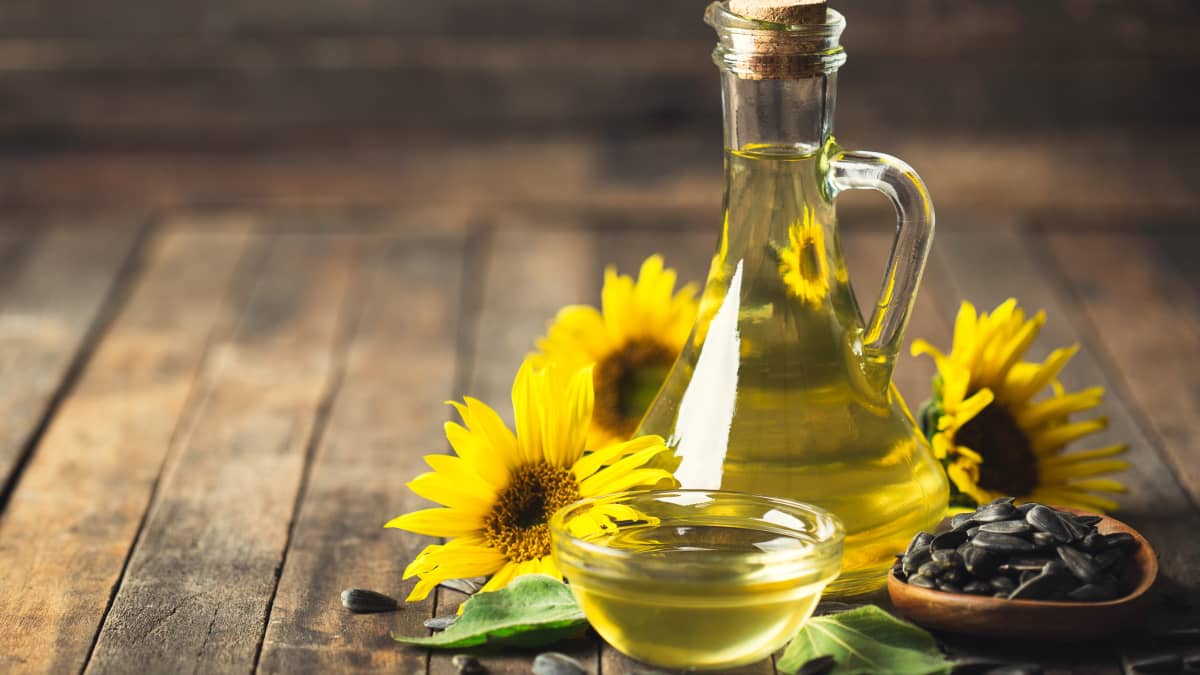 Fleurs, graines et huile de tournesol