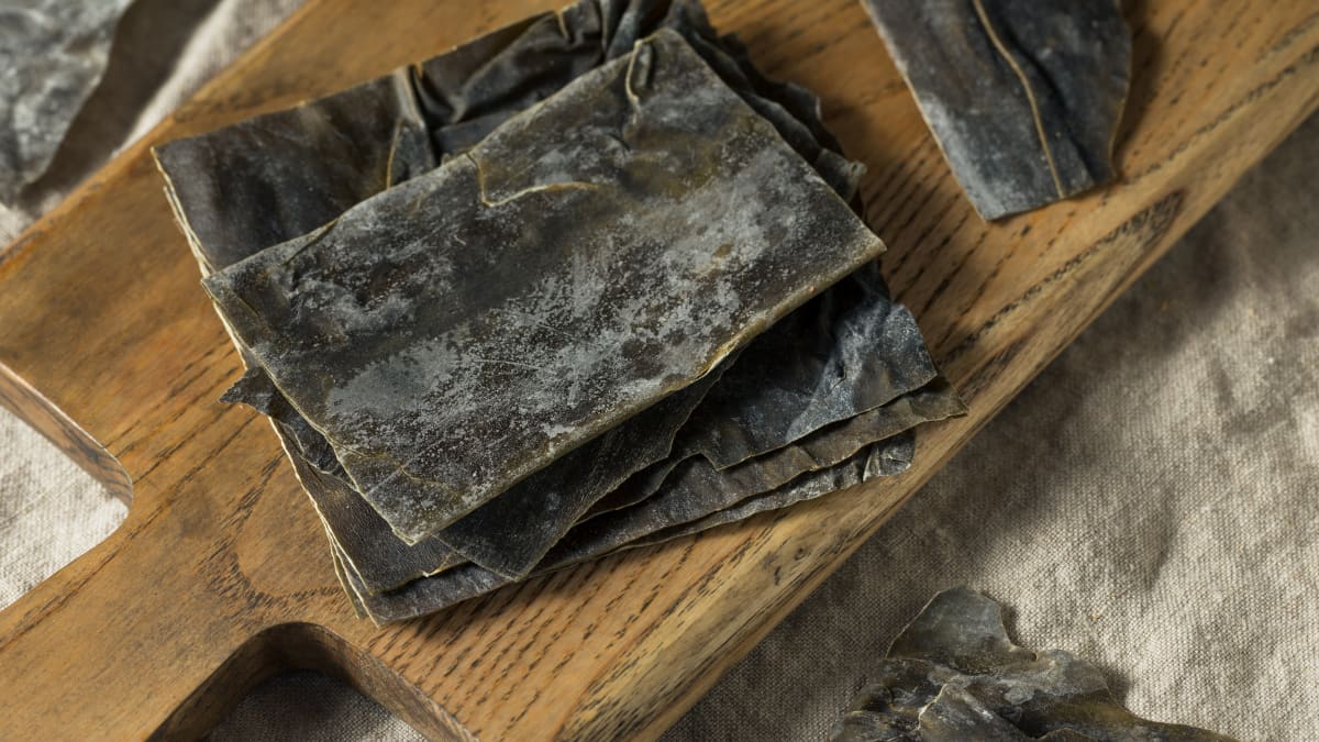 Algues de varech kombu séchées crues